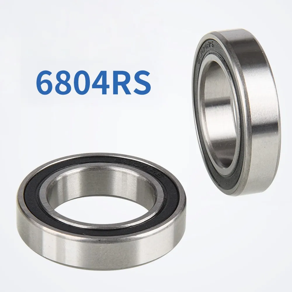 

2 Pcs Bike Bicycle Thin Section High Quality Bearings 61804/6804-2RS 20x32x7mm Thin-walled Ball Bearing Steel Black+Silver