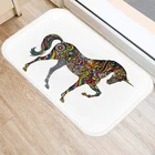 Коврик для входной двери с рисунком лошадей 40*60 см, коралловый бархатный коврик для кухни, ванной, комнатный напольный коврик, Противоскользящий коврик, домашний декор 48043