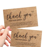 30pcs thank you for your order cards kraft paper thanks greeting card appreciation cardstock for small business owners sellers