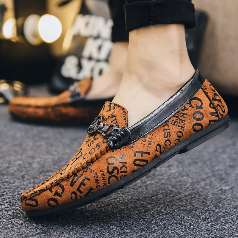 

2021 Summer NEW Men's Loafers Comfortable Flat Casual Shoes Men Breathable Slip-On Soft Leather Driving Shoes Moccasins Sneaker