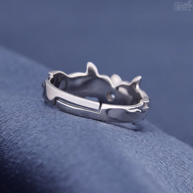 

Anime Sword Art Online: Alicization Eugeo Blue Rose 925 Sterling Silver Ring Jewelry Adjustable Unisex Cosplay Xmas Gift New