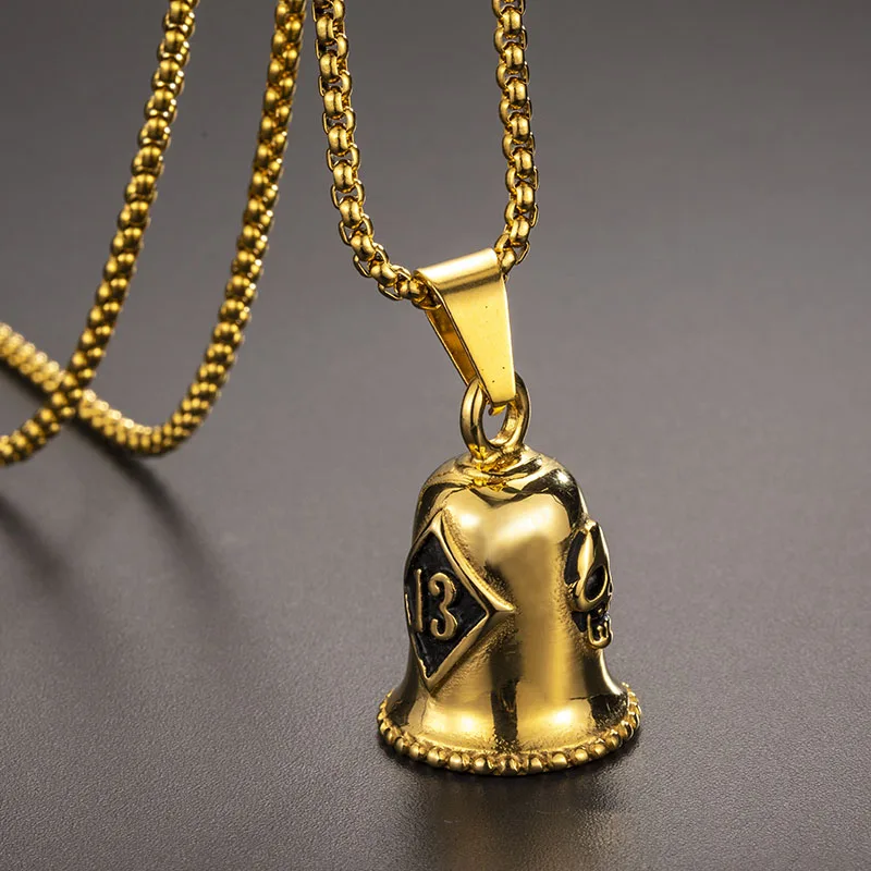 Ювелирные изделия Valily 1% ER череп Байкерский колокольчик кулон крыло из