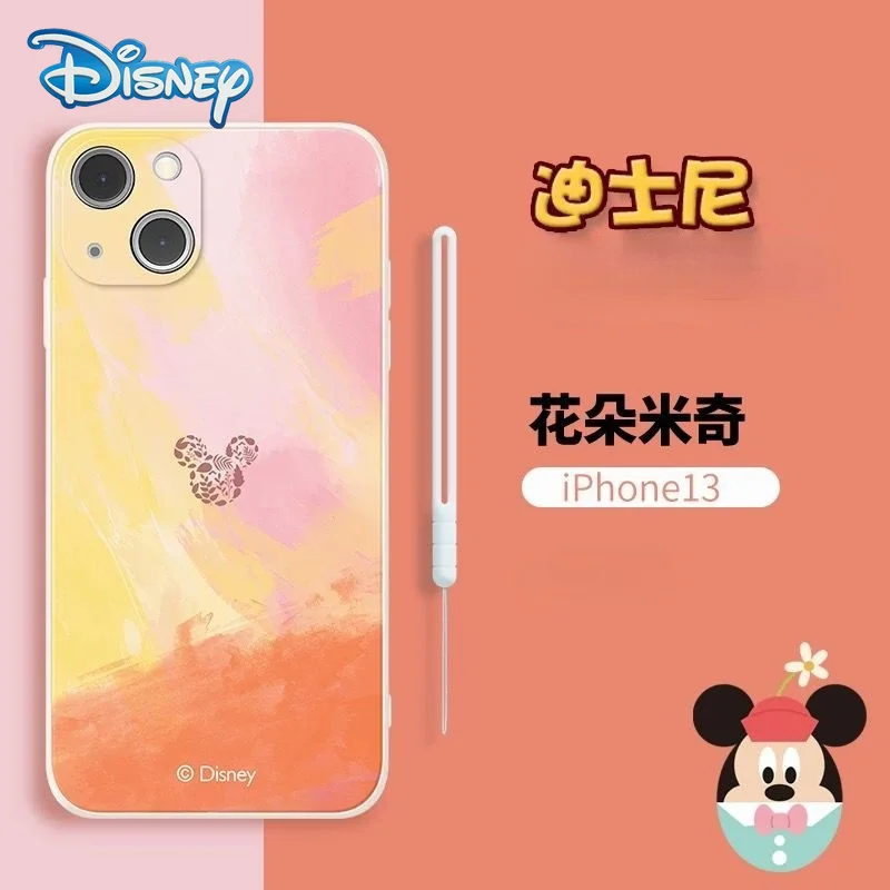 

Disney Mickey Cartoon Mobile Phone Case for iPhone 13 13Pro Mini 12 12Pro 11 Pro X XS MAX XR 7 8 Plus Cute Liquid silicone Cover
