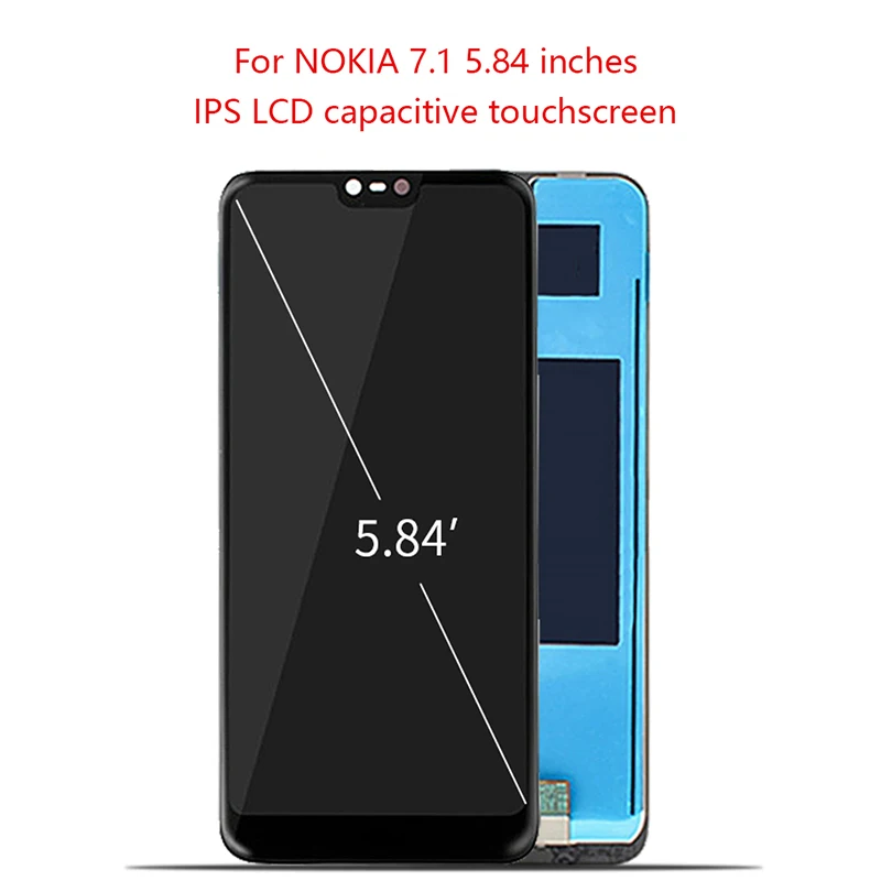 5 84 &quotс рамкой lcd для NOKIA 7 1 TA-1085 TA-1095 TA-1096 ЖК-дисплей сенсорный экран дигитайзер