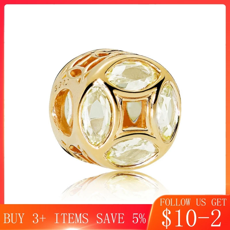 CodeMonkey 2020 Новое поступление 100% Настоящее серебро 925 пробы золотой цвет соты Бусины