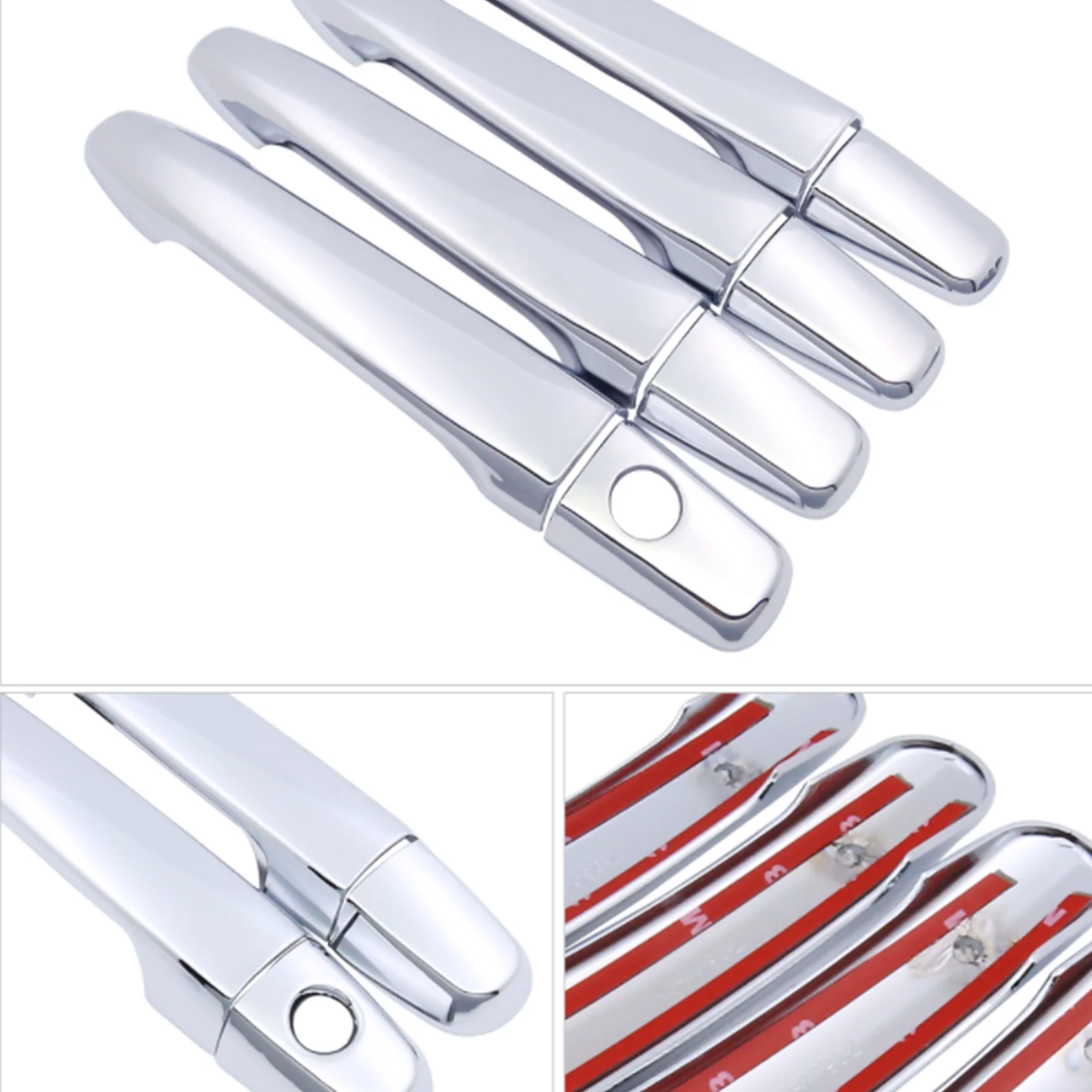 Chrome Door Handle Cover Trim Car Cap Stickers Accessories for Mitsubishi Lancer 10 2008 2009 2010 2011 2012 2013 2014 2015 2016 |