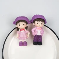 ts0279 mini lovers wool hat doll clay resin moulds diy boy and girl silicone moulds wedding candle decoration gift creative przy