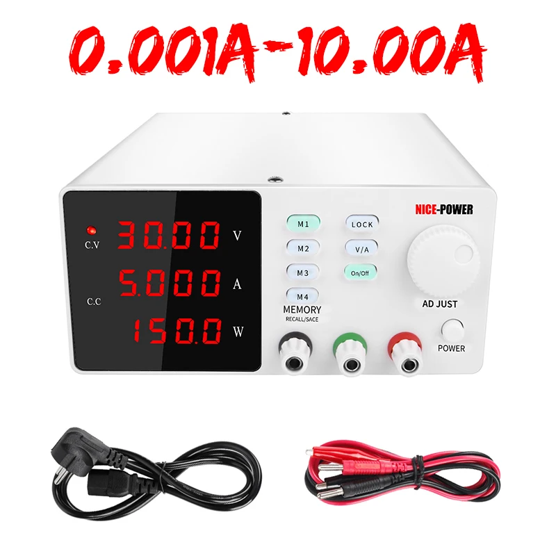 

NICE-POWER SPPS-S 30V 10A Dc Adjustable Laboratory Power Supply Lab High Precision 0.001 Voltage Regulator Variable 30V 60V 120V