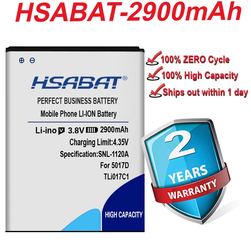 Аккумулятор HSABAT TLi017C1 2900 мАч для Alcatel One Touch PIXI 3 4 5 дюйма 5019D 5017D 5017A 5017X 5017 5027B
