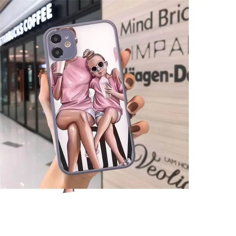 

Baby Mouse Mama Mouse Super Mom Girl Phone Cases Matte Transparent for iPhone 7 8 11 12 s mini pro X XS XR MAX Plus cover funda
