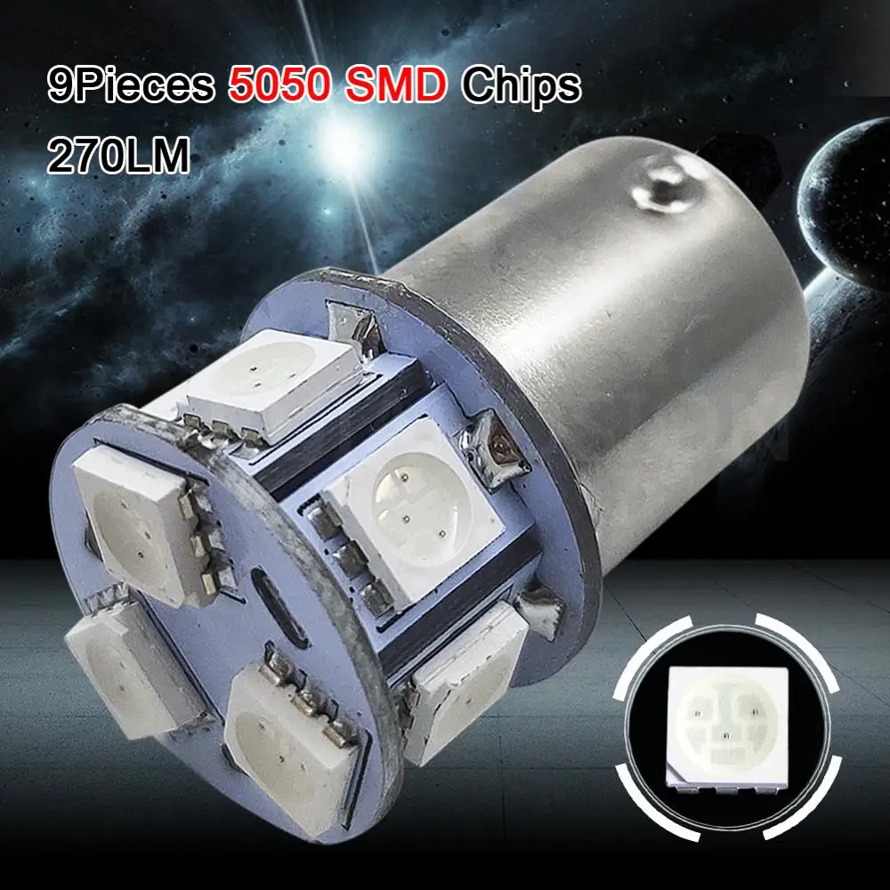 4-сигнальная лампа P21w бесполярная 6-30 в Led Ba15s 1156 стоп-сигнал резервный светильник 6