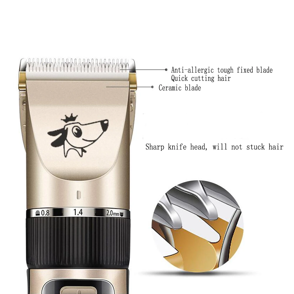 Электрическая машинка для стрижки собак и кошек с низким уровнем шума зарядкой