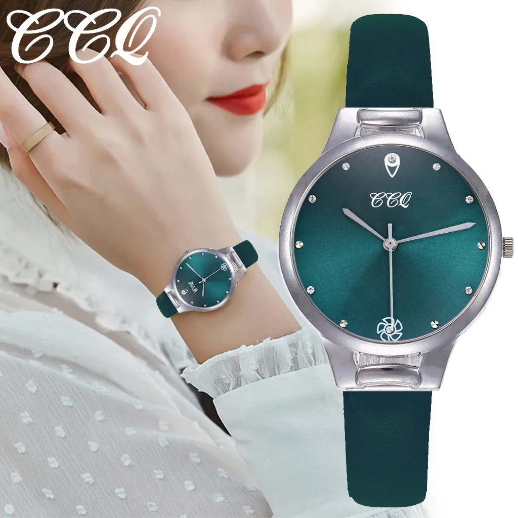 

2021 Fashion Luxury Scale-free Matte Dial Leather Strap Ladies Quartz Watch Sport Watch High Quality Women Watches Часы Женские