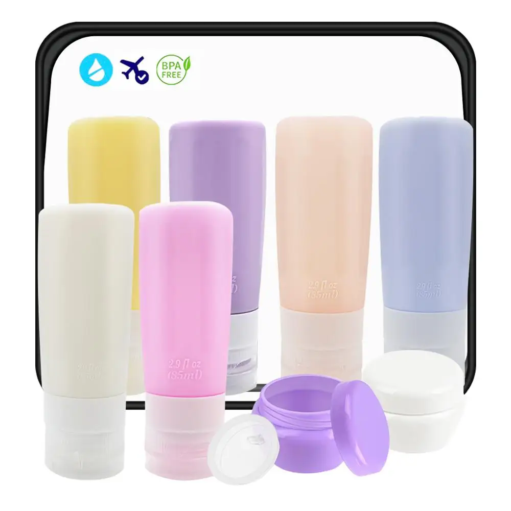 Набор женских косметических бутылок для путешествий Герметичные Пустые
