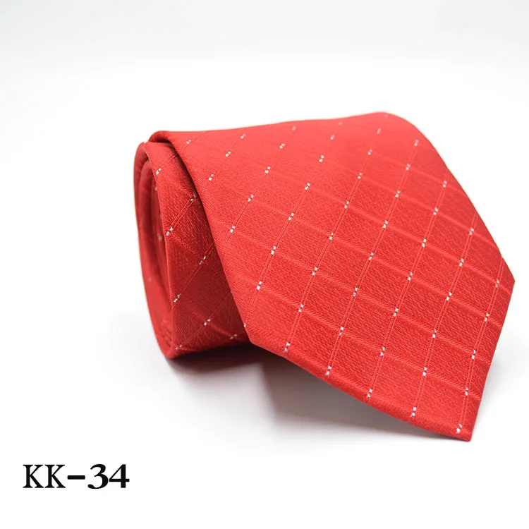 KK-34 Новинка, мужской галстук, золотой, темно-синий, в полоску, шелк, галстук, жаккард, вечерние, свадебные, тканые, модные, дизайнерские, галстук для мужчин - Цвет: KK-34