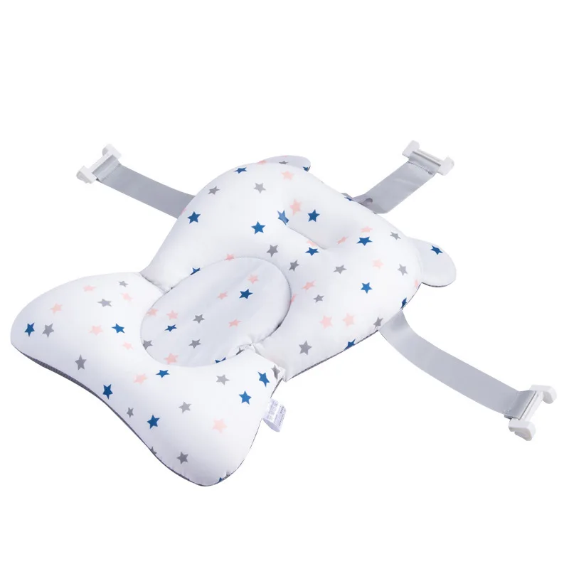 

Baby Bath Tub Mat Safety Bath Support Cushion Security Pad Non-Slip Floating Foldable Quick Dry Newborn Shower Cozy Seat Mat