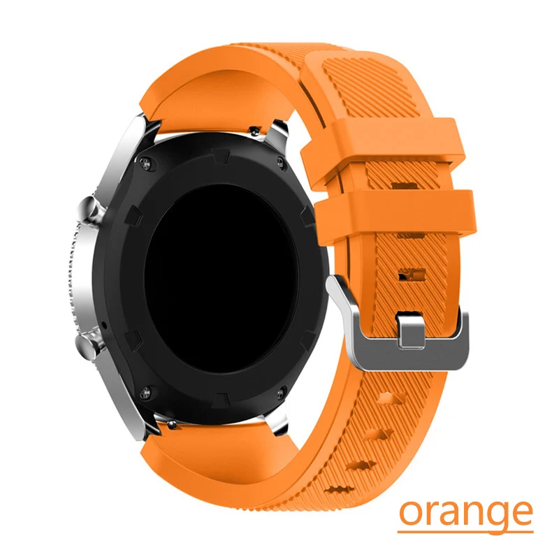 Orange 22 мм ремешок для часов samsung Galaxy watch 46 мм 42 мм active 2 gear S3 Frontier ремешок huawei часы gt спортивный браслет 20 - Band Color: Orange