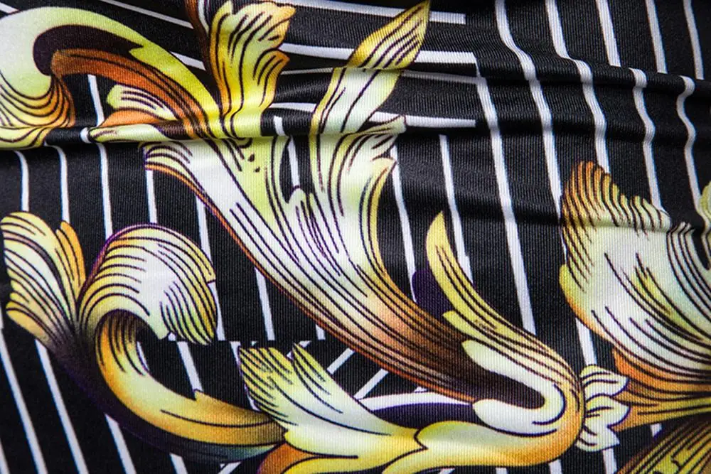 Новинка осени 2019 мужская полосатая футболка большого размера с большим рисунком