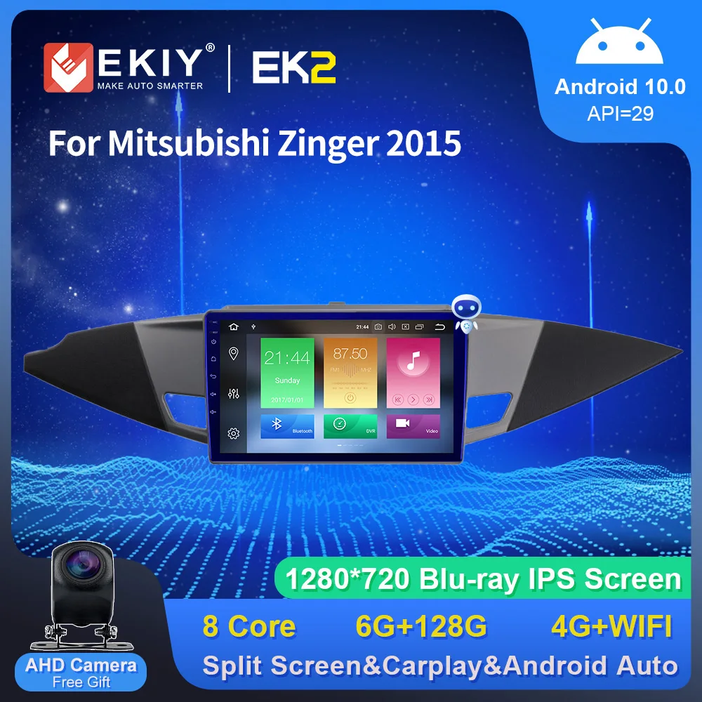 

EKIY IPS DSP Car Radio Android 10 For Mitsubishi Zinger 2015+ Carplay Navigation GPS Multimedia Video Player Auto Stereo DVD FM
