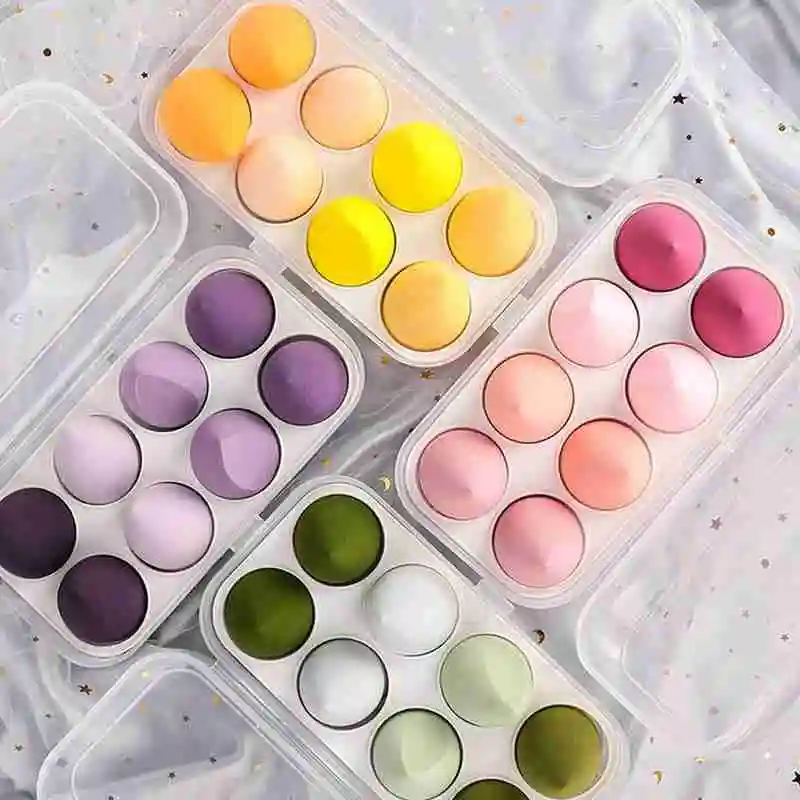 Новый косметический набор яиц для массажа лица Пуховок корректор порошок