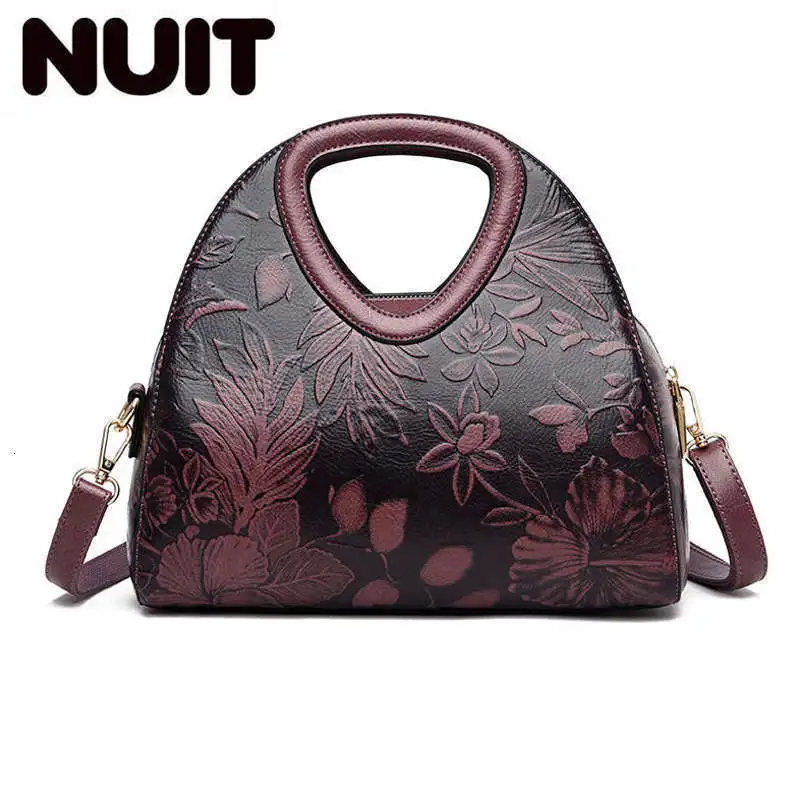 Тисненая женская сумка в китайском стиле Женская винтажная на плечо с пельменями