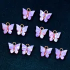 Flatfoosie 10 шт.компл. разноцветные бабочки ювелирные изделия аксессуары модные очаровательные акриловые насекомое ювелирные изделия DIY серьги ожерелья