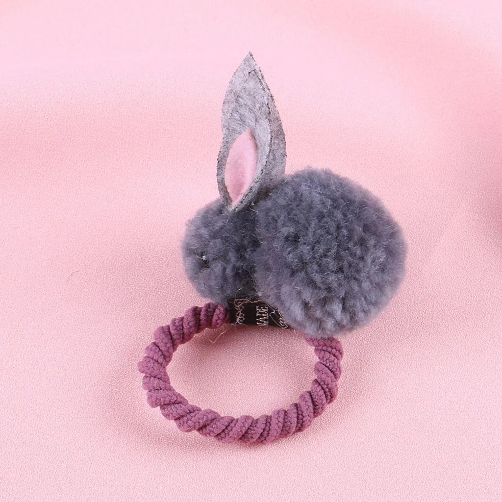 Cute Hair Pins For Girls Kids Infant Baby 3D Rabbit Cartoon Band Hairpin Rubber Headwear Haar Speldjes Meisje |