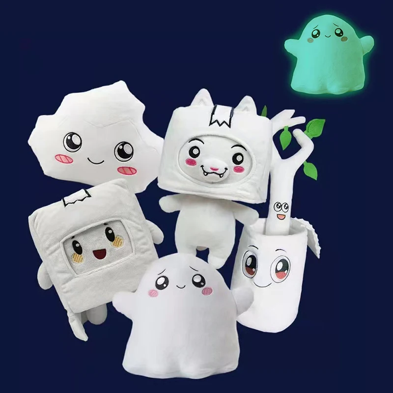 

Lankyboxs Plush Doll toys Foxy Boxy Ghosty Glow In Dark Removable Cartoon Robot Soft Toy Plush Christmas Gift