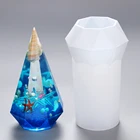 Сделай сам, бриллиантовый конус, светодиодный ночник, держатель для лампы, геометрический пирамидный конус, силиконовая форма, изготовление Ароматических Свечей, домашний декор