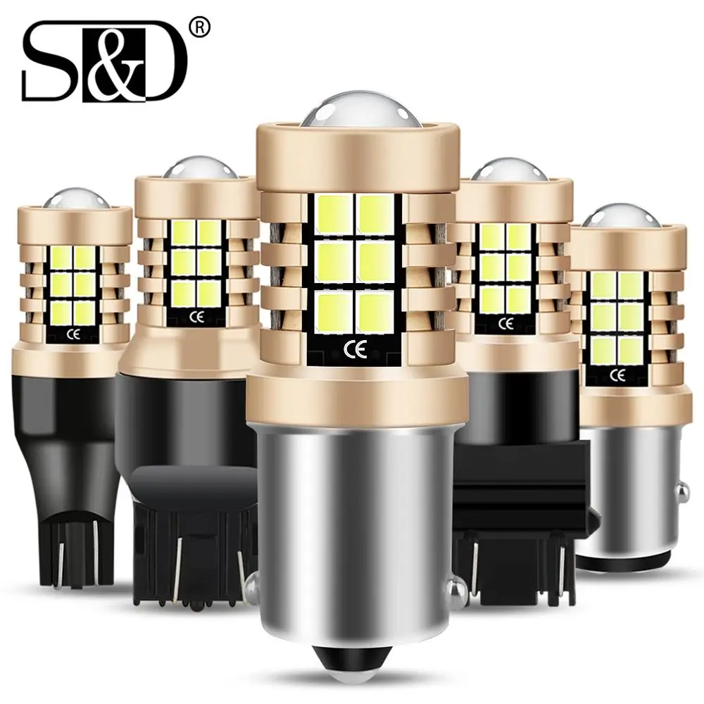1 шт. P21W Led 1156 T20 W21/5W 7443 P21/5W W16W 1400LM автомобильная лампа BA15S BAY15D PY21W T15 T25 Автомобильная