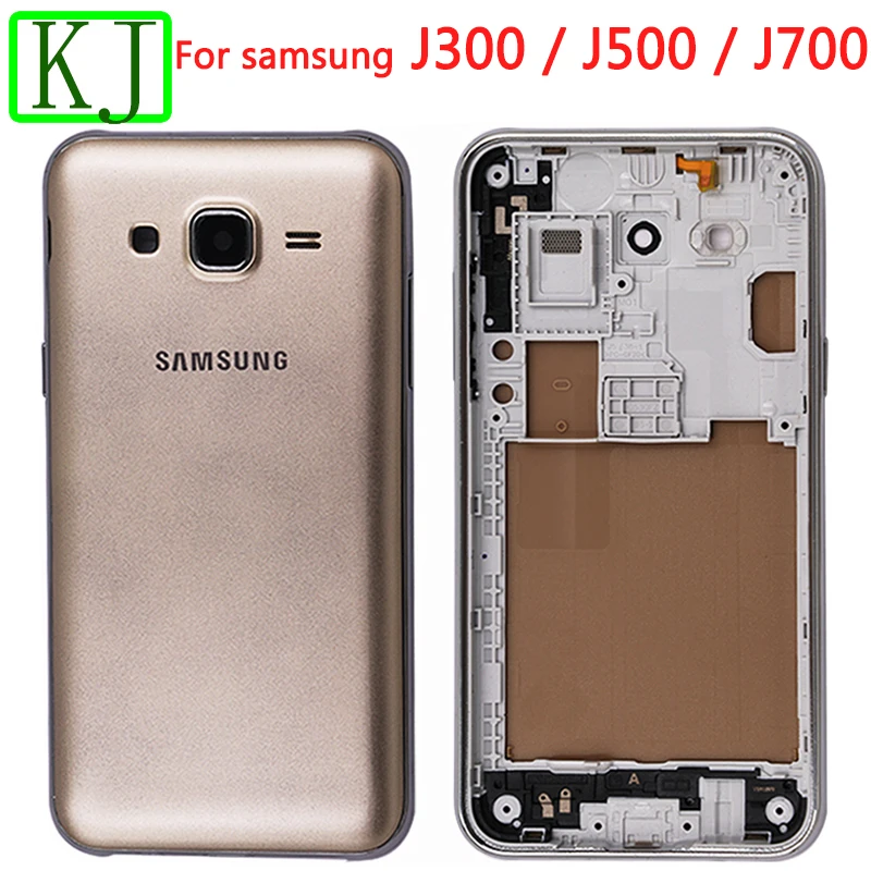 10 шт. задний J500 J700 полный корпус для samsung Galaxy J5 J7 J500F J700F средняя рамка задняя дверь крышка батареи