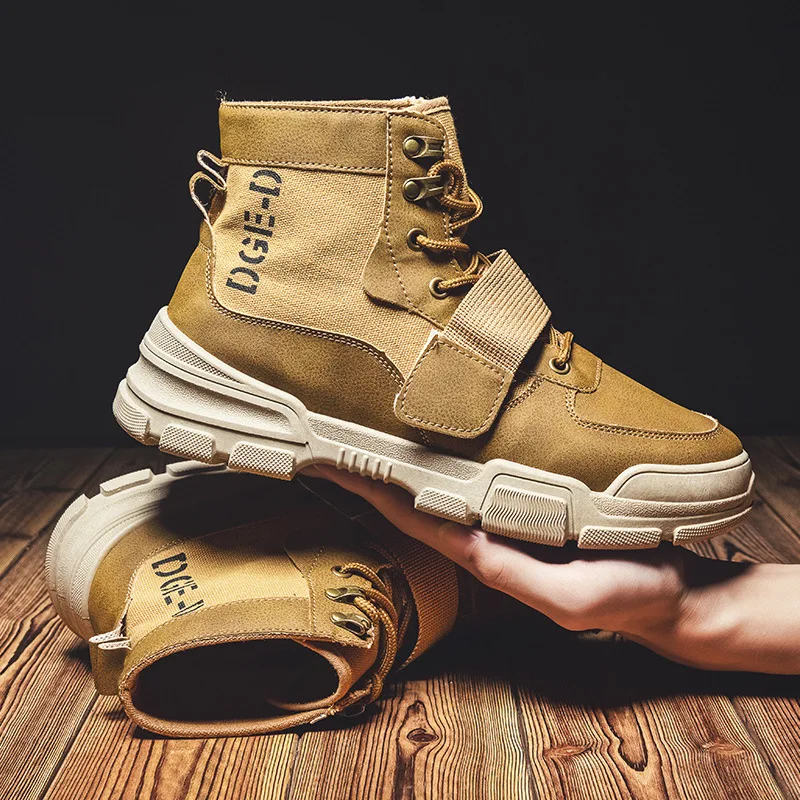 

2021 Autumn New Boots Men's High-top Men's Shoes Retro Desert Boots Men's Boots Outdoor Male Hiking Boots Desert Boots