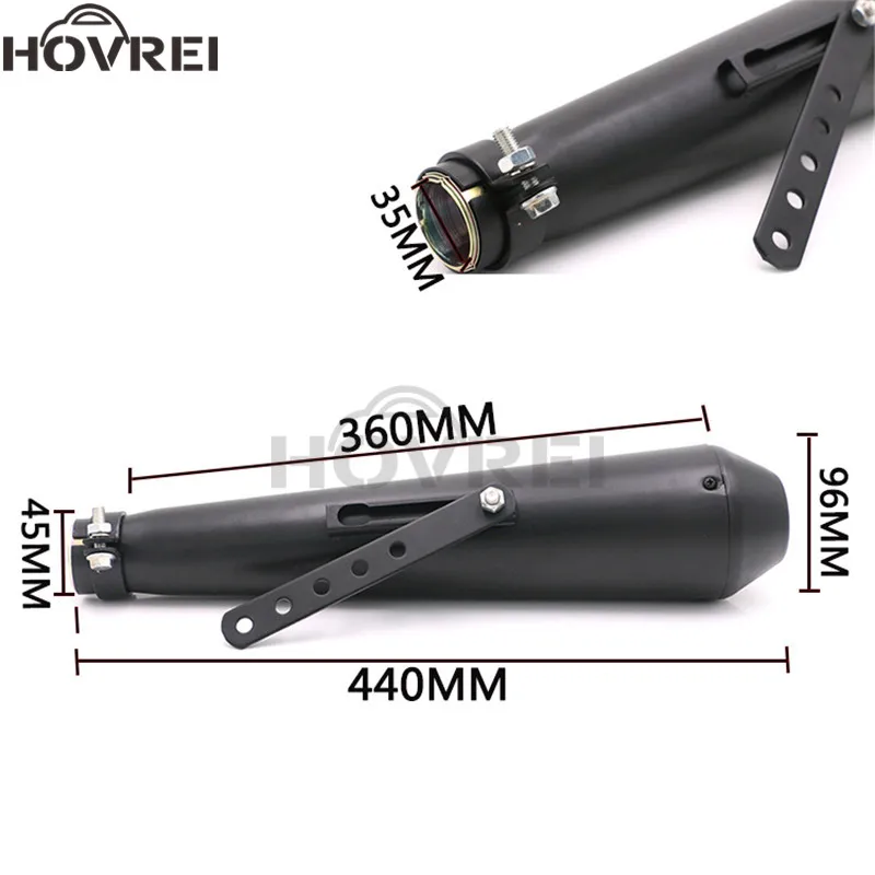 Универсальный Ретро Мотоцикл выхлопная труба Винтаж кафе гонщик глушитель для