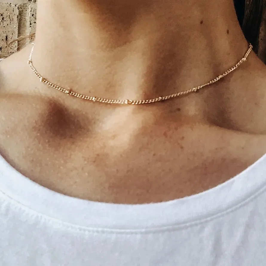 ZWPON простая позолоченная цепочка из сплава искусственное летнее колье чокер для