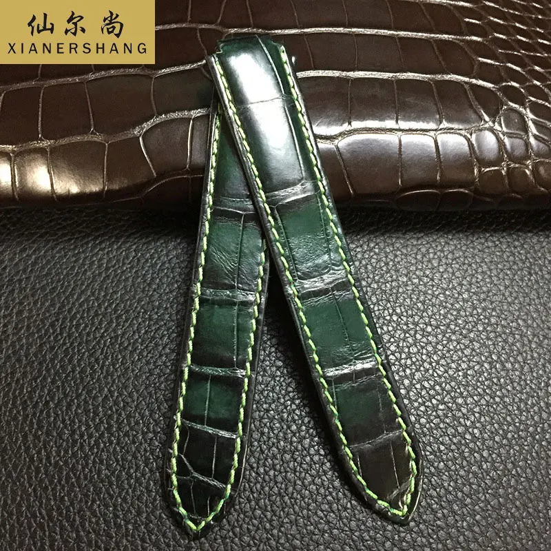 

Retro Alligator Watchbands Genuine Leather Belt Custom BALLON BLEU DE Strap 14MM 18MM 20MM Handmade Crocodile Skin Watch Band 16