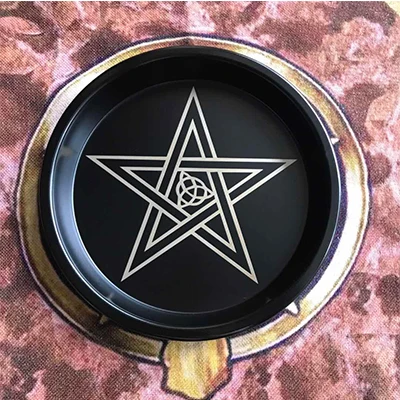 Астрология пентаграмма подсвечник Настольный алтарь Triquetra Divination Wicca церемония