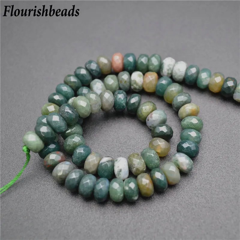 5x8 мм граненые натуральные Смешанные цвета индийский агат драгоценный камень