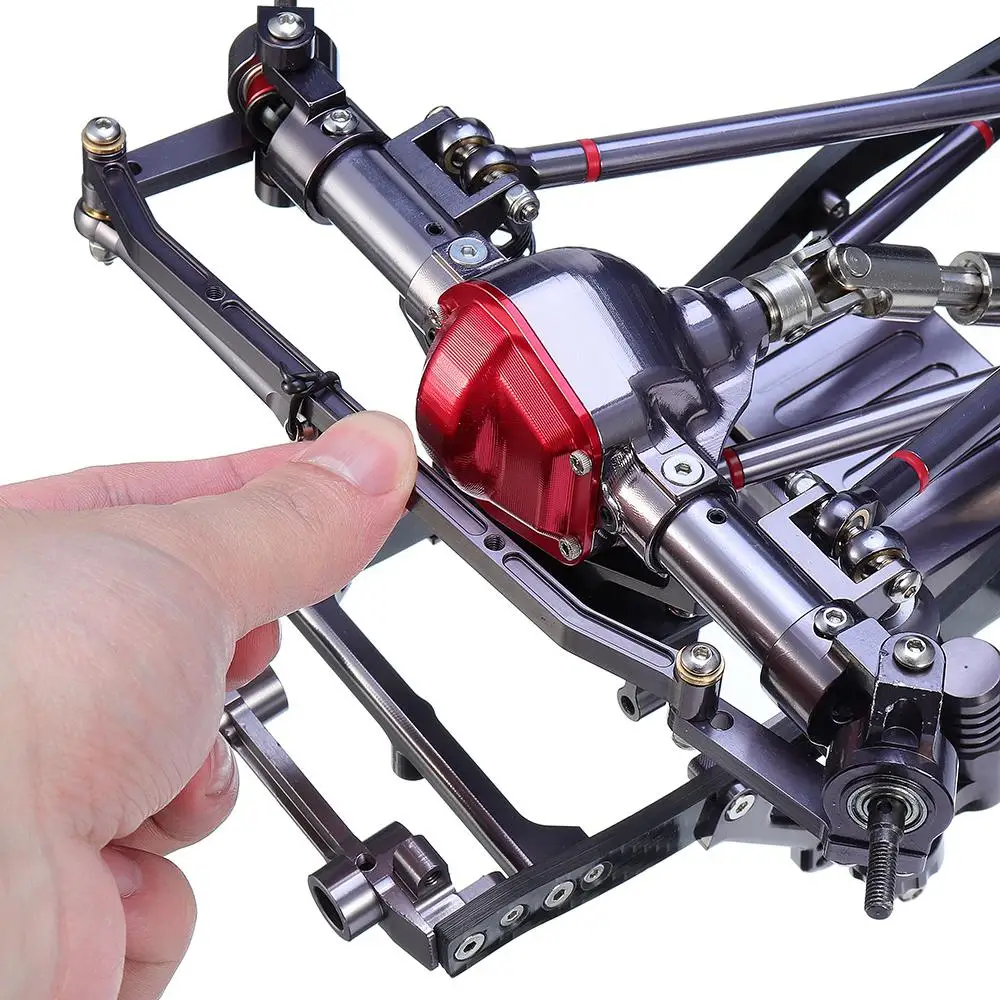CNC Алюминиевый металлический карбоновый каркас для 1/10 гусеничный осевой SCX10 Rc шасси автомобиля 313 мм Колесная база