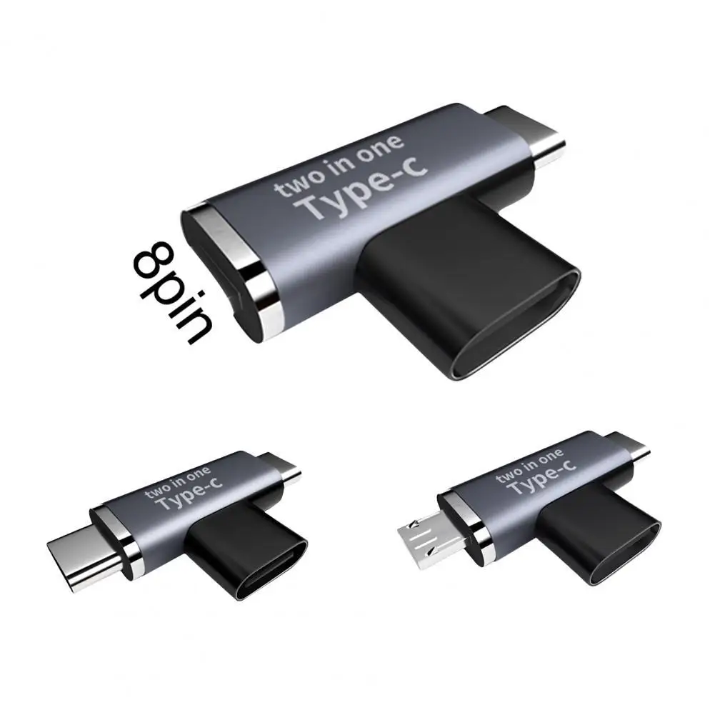 

Мини-адаптер 2-в-1, Высокоскоростной Переходник «T-type-C мама» в «Type-C папа», для iPhone, Xiaomi, Samsung