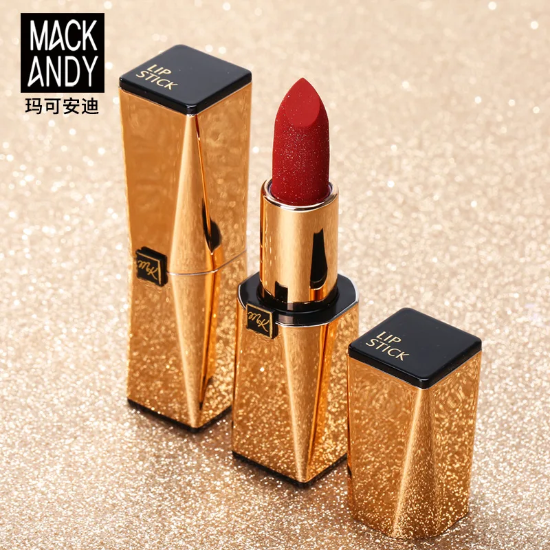 

Online Celebrity Beauty Maktoum Andy Luxury Gold Stunning Charm Fog Surface Velvet Lipstick Women's xue sheng kuan Big Brand