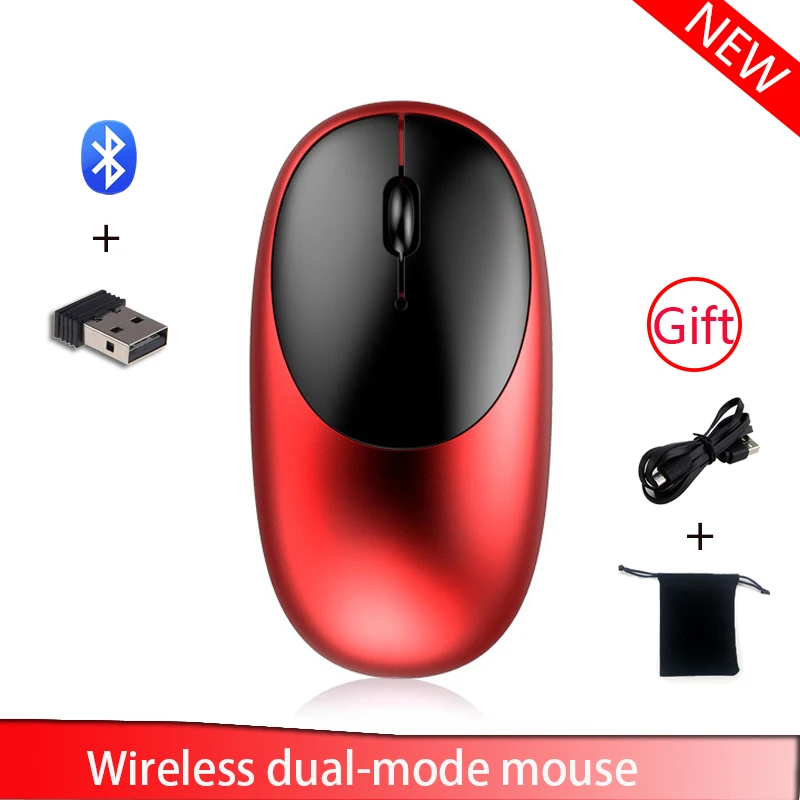 

Mouse Wireless Rechargeable Optical Mouse Gamer Mice Ergonomic 2.4Ghz USB Optical Mouse For Macbook Laptop PC With storage bag