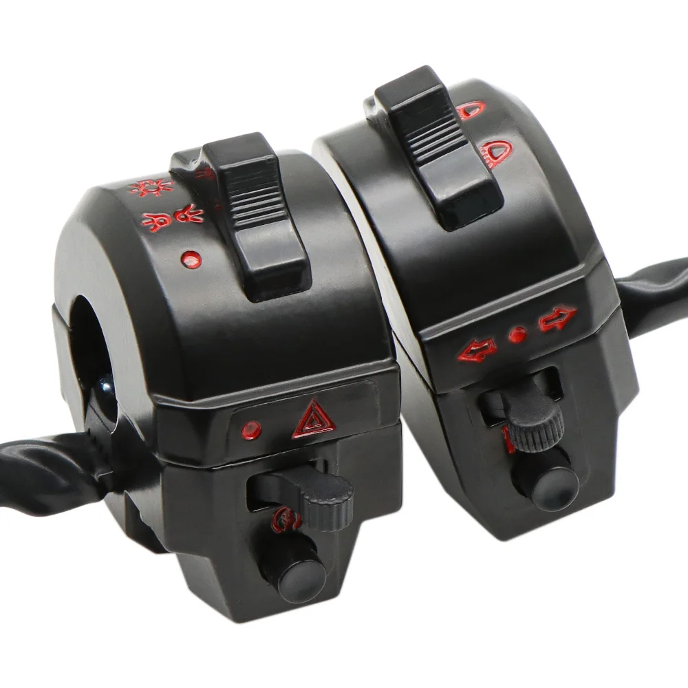 

Nuoxintr 22mm Motorcycle Switches Motorbike Horn Button Turn Signal Electric Fog Lamp Light Start Handlebar Controller Switch