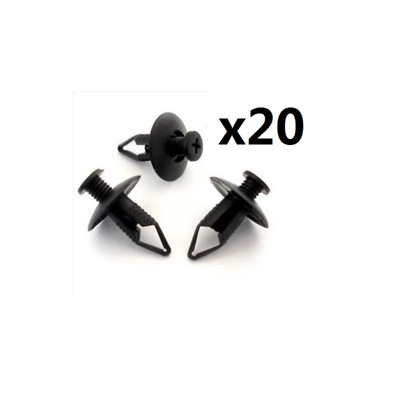 

20x 8mm For Ford Bumper, Wheel Arch Lining, Undertray Trim Panel Retainer Clips