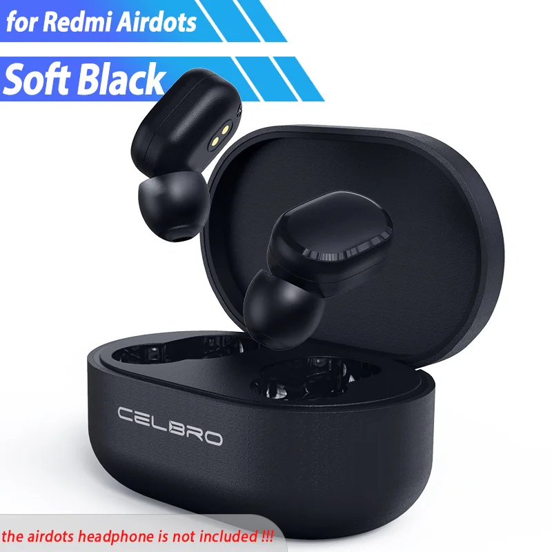 black for redmi Защитный чехол для Xiaomi mi Airdots Red mi Air Dots dot силиконовый чехол беспроводной Bluetooth чехол для наушников - Цвет: black for redmi