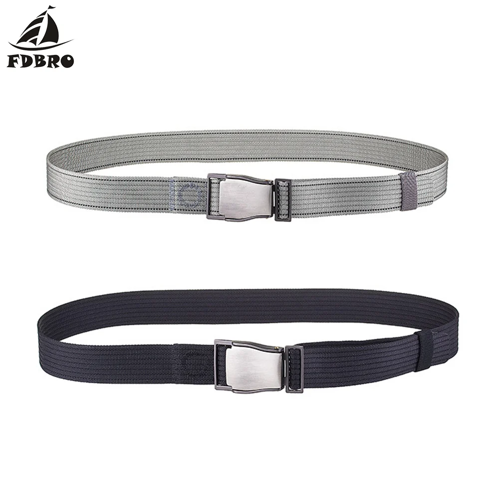 Мужской и женский ремень с пряжкой FDBRO однотонный Повседневный из плотного