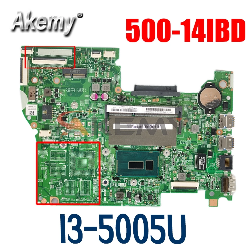 

LT41 MB 14217-1M лаптоп материнская плата для ноутбука Lenovo YOGA 500-14IBD FLEX3-1470 (14 дюймов) оригинальная материнская плата I3-5005U/4030U GM