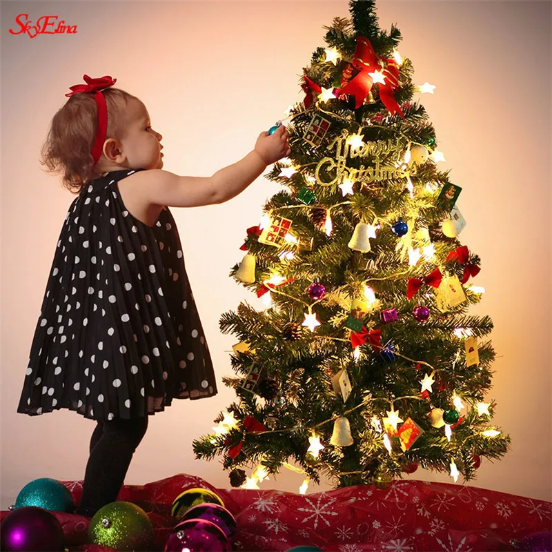 Светящаяся гирлянда со звездами мерцающие гирлянды на батарейках