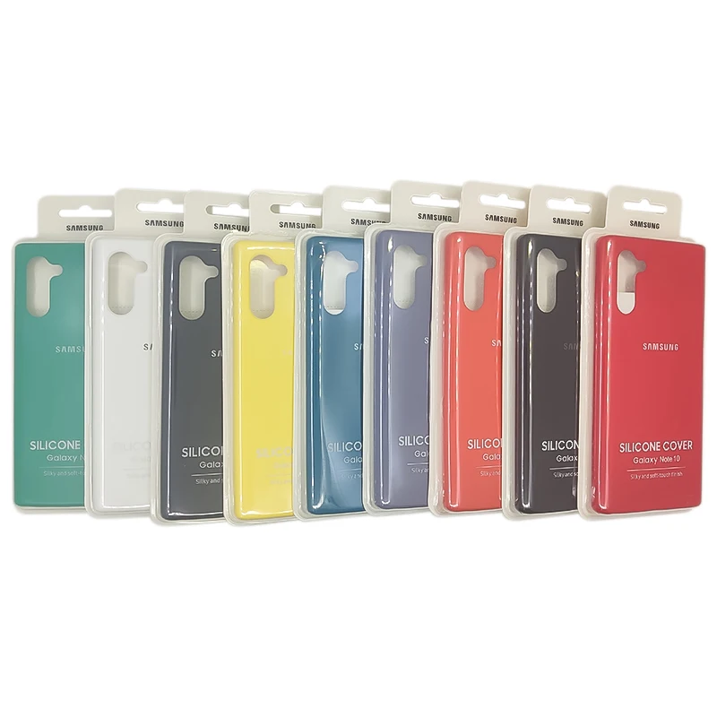 Чехол для Samsung Galaxy Note 10 plus из жидкого силикона шелковистый мягкий на ощупь чехол