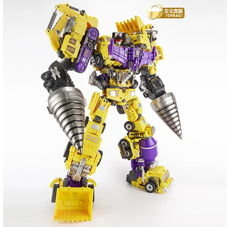Jinbao Devastator трансформация G1 GT негабаритных 6 в 1 Bonecrusher скребок Гравитация Mixmaster крюк ко фигурка Робот Игрушки - Цвет: yellow (with kit)