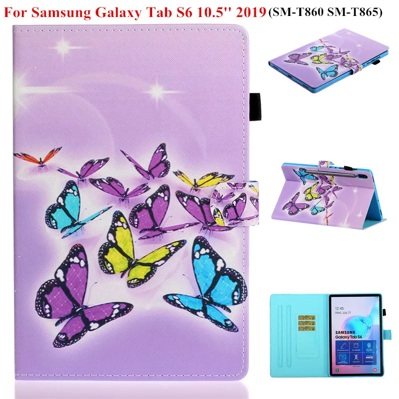 Милый Сова Слон Обложка с рисунком для Samsung Galaxy Tab S6 чехол для планшета чехол с принтом для Tab S6 Чехол SM-T860 SM-T865